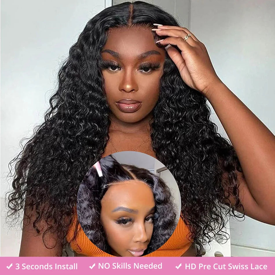 Deep Wave Frontal Wig  Glueless