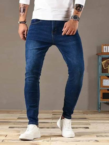 Men Jeans Stretch Skinny Denim  Slim Fit