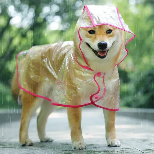 Pet Dog Puppy Transparent Rainwear Waterproof