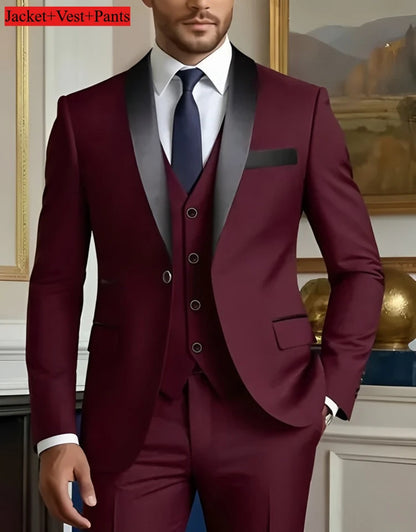 Elegant Men's Suit Sets- Slim Fit