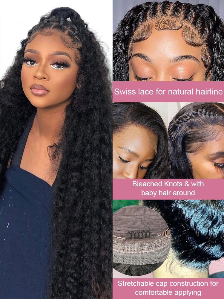Deep Wave Frontal Wig  Glueless