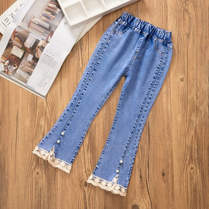 Girls' Jeans New Casual 3-12  Denim Pants