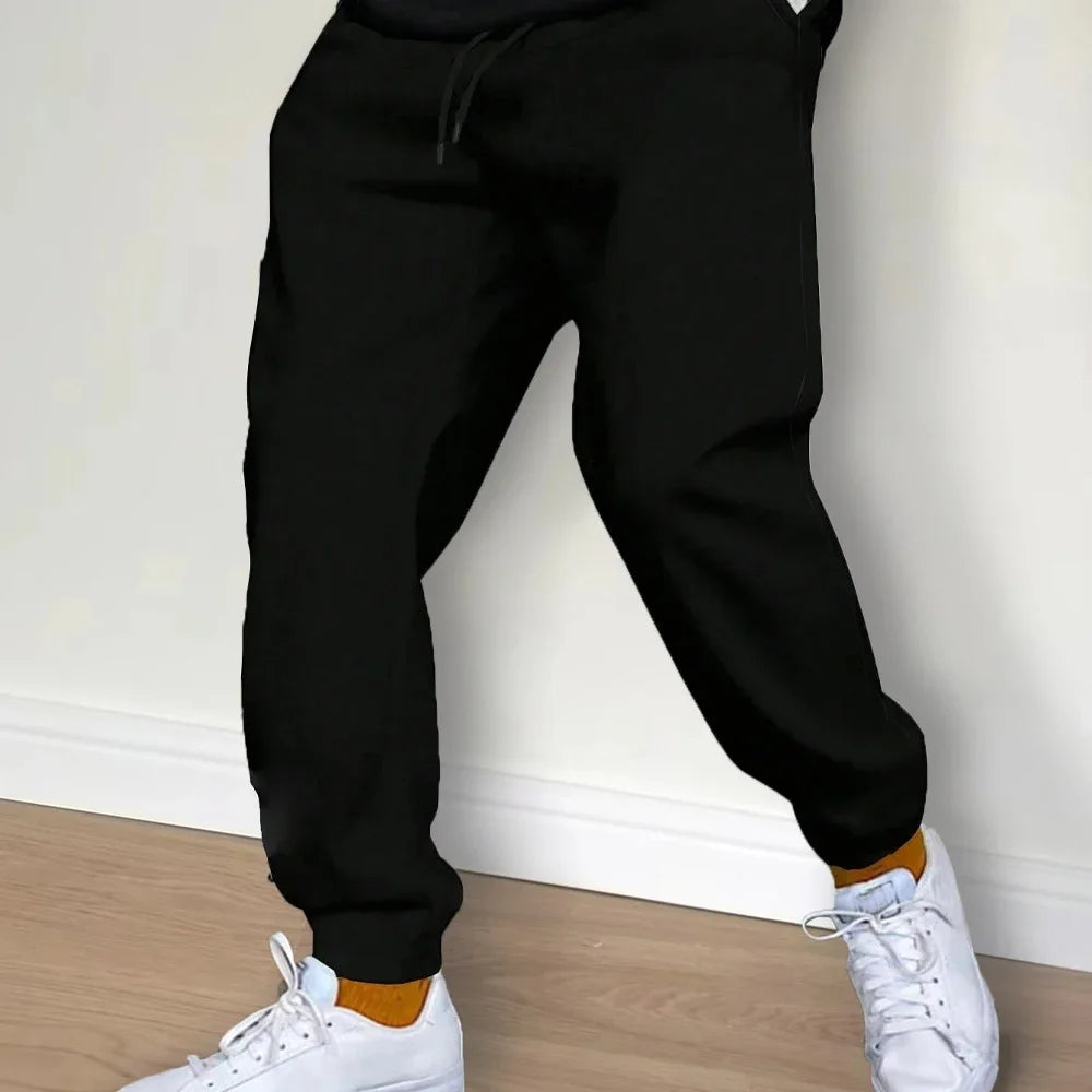 Mens Casual Pants Autumn Winter Fleece