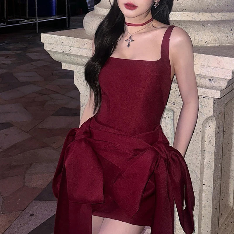 Mini Dress Straps Square