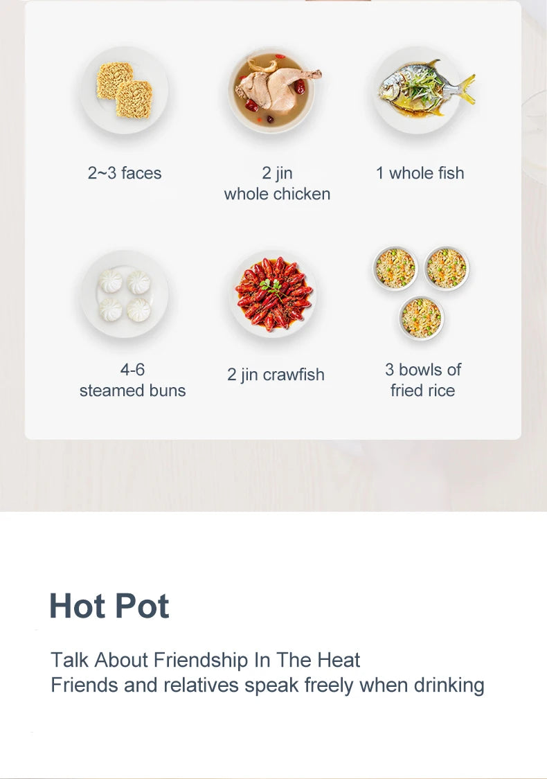 1.7L Electric Rice Cooker Single Double  Pot For Home