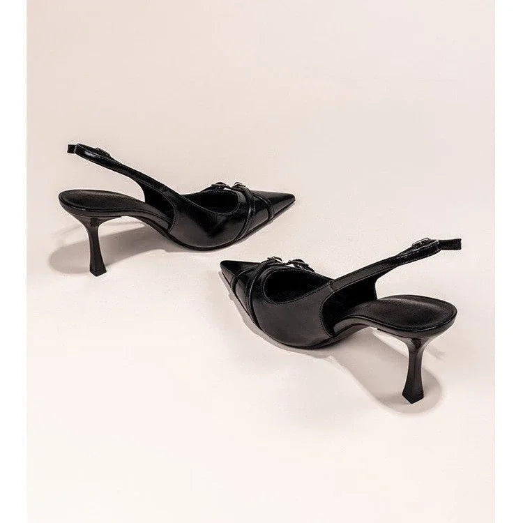 New High-heeled Stiletto Black Women's Shoes