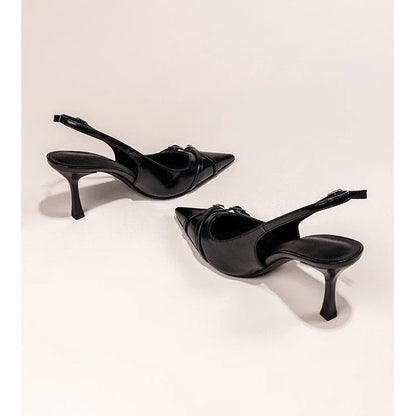 New High-heeled Stiletto Black Women's Shoes