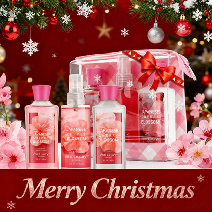 3-piece Set Japanese Cherry Blossom Spa Set